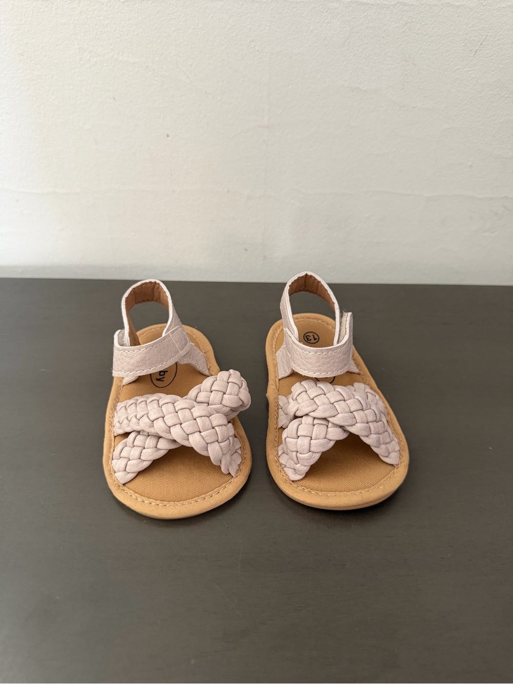 Baby Toddler Girls Beige Woven Sandals